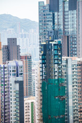Obraz premium 22 Sept 2019 - Hong Kong: Cityscape of downtown, Kowloon, Hong Kong, daytime