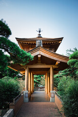 architecture in the Chi Lin Nunnery, Largest Buddhist Temple in Kowloon, Hong Kong
