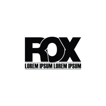 ROX letter monogram logo design vector