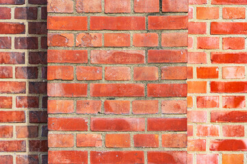 Obraz premium 旧丸山変電所の赤煉瓦の壁の模様