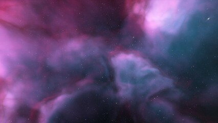 Obraz na płótnie Canvas Bright galaxy nebula in cosmos 3d render 