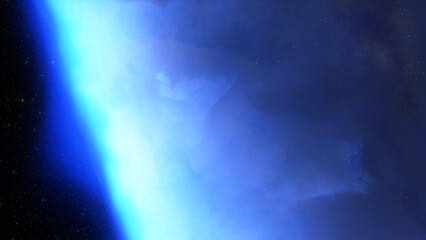 Fototapeta na wymiar Bright galaxy nebula in cosmos 3d render 
