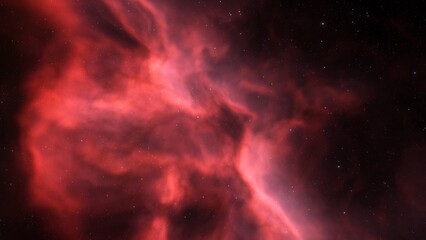 Bright galaxy nebula in cosmos 3d render   © ANDREI