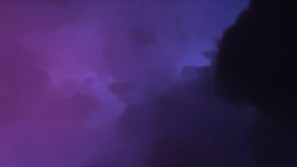Obraz na płótnie Canvas Bright galaxy nebula in cosmos 3d render 