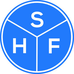 SHF letter logo design on black background. SHF  creative initials letter logo concept. SHF letter design.