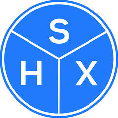 SHX letter logo design on black background. SHX  creative initials letter logo concept. SHX letter design.