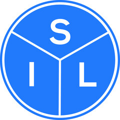 SIL letter logo design on black background. SIL creative  initials letter logo concept. SIL letter design.