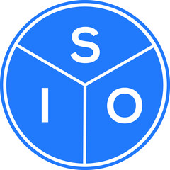 SIO letter logo design on black background. SIO creative  initials letter logo concept. SIO letter design.