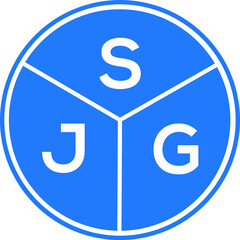 SJG letter logo design on black background. SJG creative  initials letter logo concept. SJG letter design.