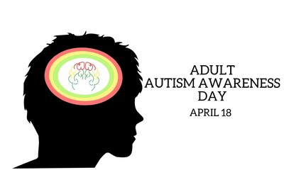Vector illustration of adult autism awareness day, as a banner, poster or template for adult autism awareness day. flat design. flyer design. flat illustration. April 18
