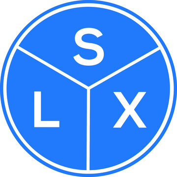 SLX letter logo design on black background. SLX creative  initials letter logo concept. SLX letter design.