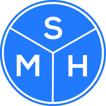 SMH letter logo design on black background. SMH  creative initials letter logo concept. SMH letter design.