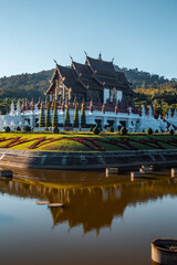 Royal Park Rajapruek, botanical garden and pavilion in Chiang Mai, Thailand