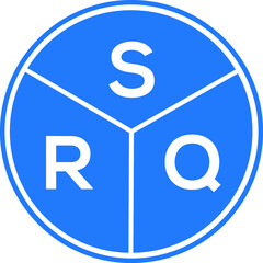 SRQ letter logo design on black background. SRQ  creative initials letter logo concept. SRQ letter design.