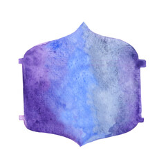 Islamic style window watercolor frame for decoration on Ramadan kareem.