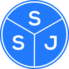 SSJ letter logo design on black background. SSJ creative  initials letter logo concept. SSJ letter design.