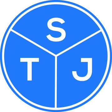 STJ letter logo design on black background. STJ creative  initials letter logo concept. STJ letter design.