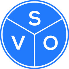 SVO letter logo design on white background. SVO  creative circle letter logo concept. SVO letter design.