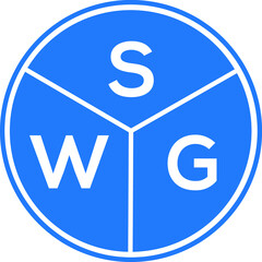 SWG letter logo design on white background. SWG   creative circle letter logo concept. SWG letter design.