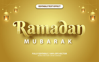 Text Effect 3D Ramadan Mubarak

