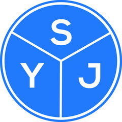SYJ letter logo design on white background. SYJ creative circle letter logo concept. SYJ letter design. 
