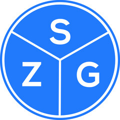 SZG letter logo design on white background. SZG  creative circle letter logo concept. SZG letter design.