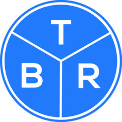 TBR letter logo design on black background. TBR  creative initials letter logo concept. TBR letter design.