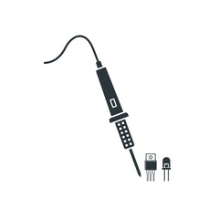 illustration of electric soldering, vector art.