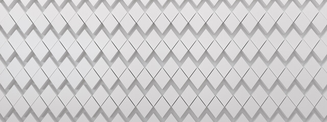 Geometric white cubes luxury seamless pattern.3d rendering