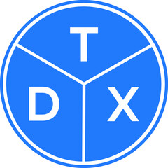TDX letter logo design on black background. TDX  creative initials letter logo concept. TDX letter design.