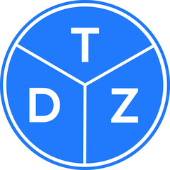TDZ letter logo design on black background. TDZ  creative initials letter logo concept. TDZ letter design.