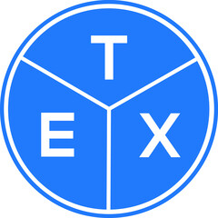 TEX letter logo design on black background. TEX creative  initials letter logo concept. TEX letter design.