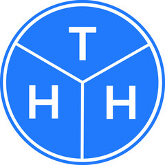 THH letter logo design on black background. THH  creative initials letter logo concept. THH letter design.