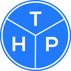 THP letter logo design on black background. THP  creative initials letter logo concept. THP letter design.