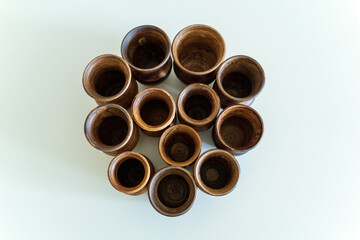      Ceramics, a ceramic product made with your own hands, made on a potter's wheel, a jug, a mug, clay. 