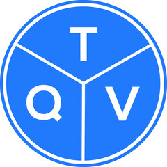 TQV letter logo design on white background. TQV  creative circle letter logo concept. TQV letter design.