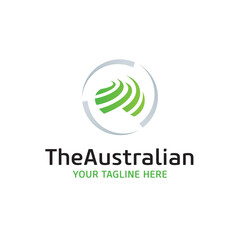 Australian Map Connect Education Vector Abstract Illustration Logo Icon Design Template Element