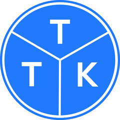 Obraz premium TTK letter logo design on white background. TTK creative circle letter logo concept. TTK letter design.