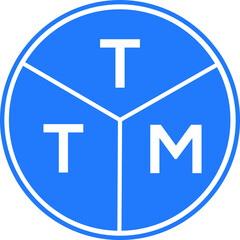 Obraz premium TTM letter logo design on white background. TTM creative circle letter logo concept. TTM letter design.