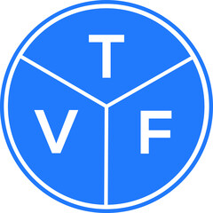 TVF letter logo design on black background. TVF  creative initials letter logo concept. TVF letter design.