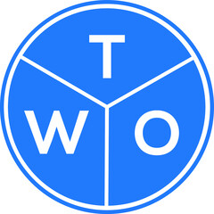 Fototapeta premium TWO letter logo design on black background. TWO creative initials letter logo concept. TWO letter design.