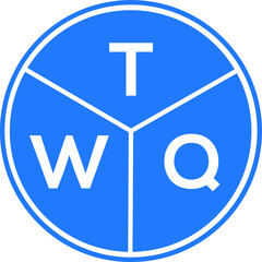 Fototapeta premium TWQ letter logo design on black background. TWQ creative initials letter logo concept. TWQ letter design.