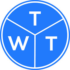 TWT letter logo design on black background. TWT  creative initials letter logo concept. TWT letter design.