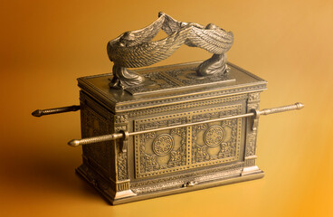 Ark of the Covenant on a Dramatic Gold Background
