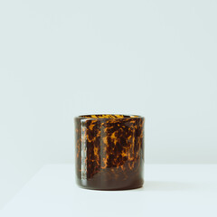 A amber glasses on the table