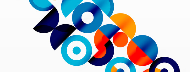 Colorful circle abstract background. Template for wallpaper, banner, presentation, background