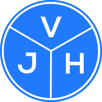 VJH letter logo design on black background. VJH creative  initials letter logo concept. VJH letter design.
