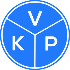 VKP letter logo design on white background. VKP  creative circle letter logo concept. VKP letter design.