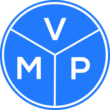 VMP letter logo design on white background. VMP  creative circle letter logo concept. VMP letter design.