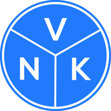VNK letter logo design on white background. VNK  creative circle letter logo concept. VNK letter design.